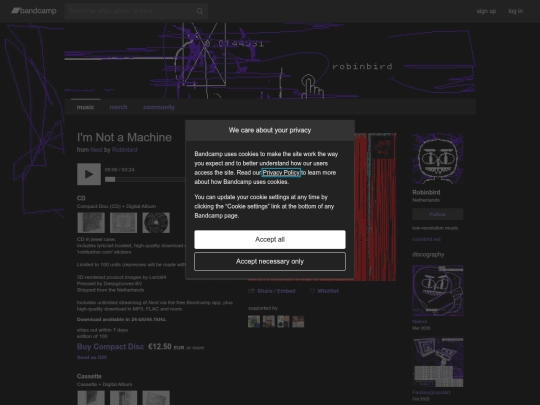 imnotamachine/bandcamp screenshot