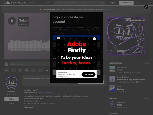 naked/soundcloud screenshot