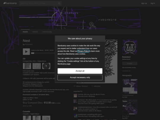 nest/bandcamp screenshot