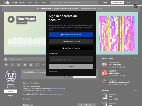 timewaster/soundcloud screenshot