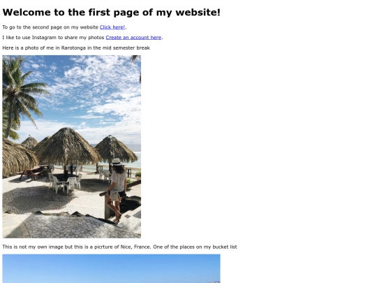 myfirstpage screenshot