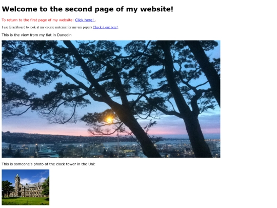 mysecondpage screenshot