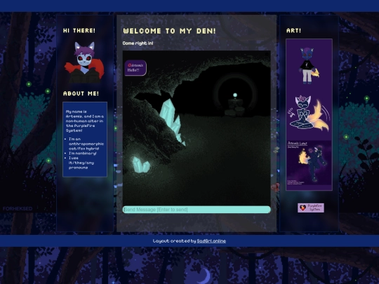 Artemis/home screenshot