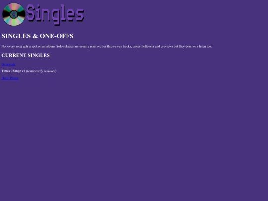 Projects/Singles screenshot