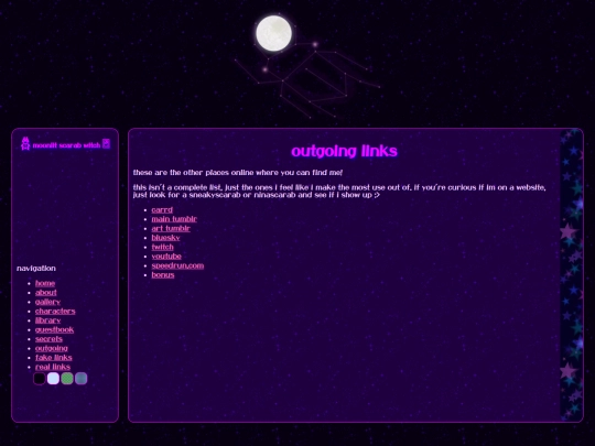 links screenshot