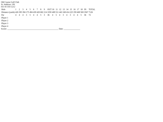 Scorecard_Assignment/golf screenshot