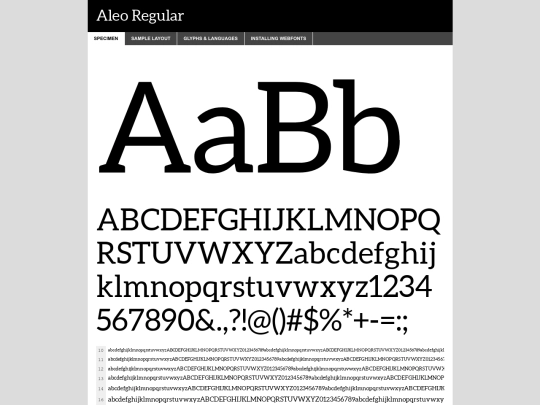 aleofamily/aleo-regular-demo screenshot