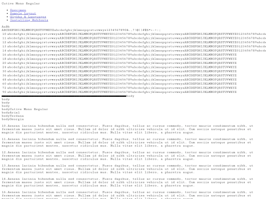 cutivemono-regular-demo screenshot