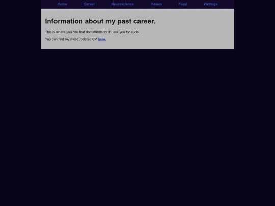 Career screenshot