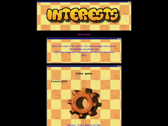 interests screenshot