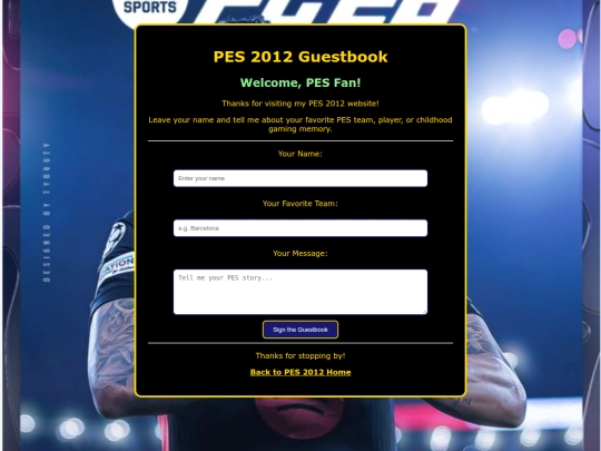 guestbook screenshot