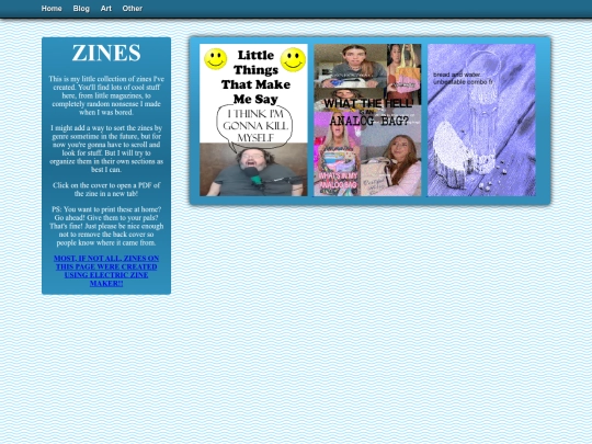 zines screenshot