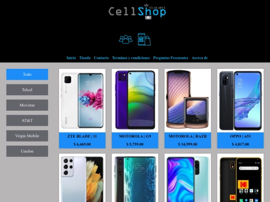 menu screenshot