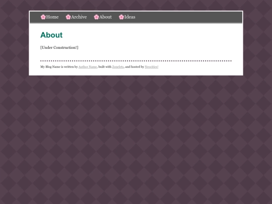 blog/about screenshot