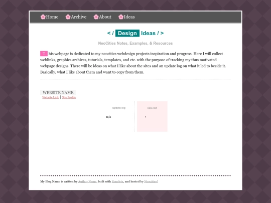 blog/design screenshot