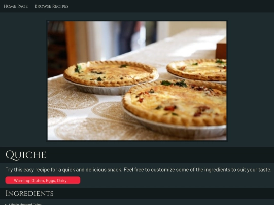 quiche screenshot