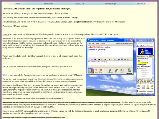 justtalkin/myaimaccount screenshot