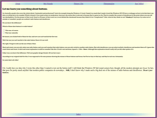 justtalkin/myrantonradiobuttonsvscheckboxesIMPROVISED screenshot