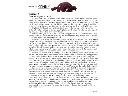 log/ramble-3 screenshot