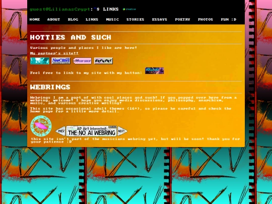links screenshot