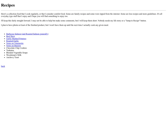 recipes screenshot