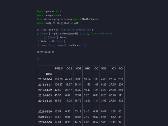 Machine learning screenshot