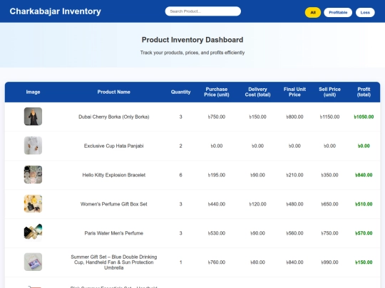 dashboard screenshot