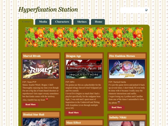 hyperfixations screenshot