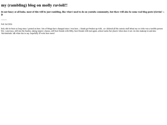 mollyblog screenshot