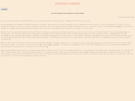 homepage/entries/crossed fingers screenshot
