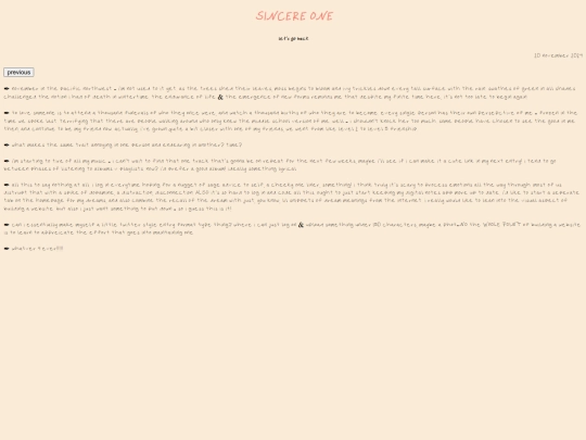 homepage/entries/sincereone screenshot