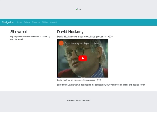 CA2_Code/ADAMSITE/showreel screenshot