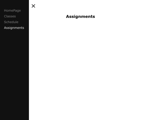 Assignments screenshot