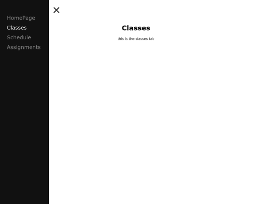 Classes screenshot