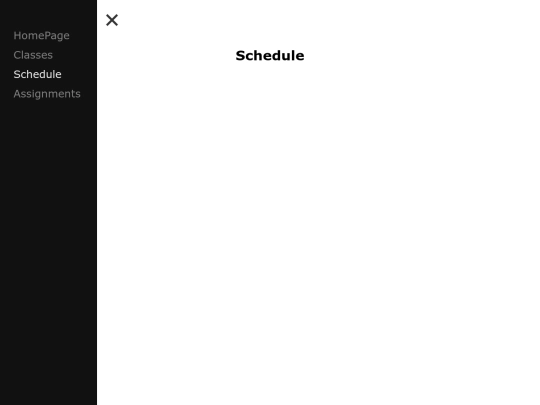 Schedule screenshot