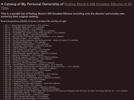 albums/collection screenshot