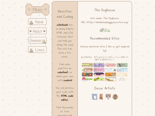 links screenshot