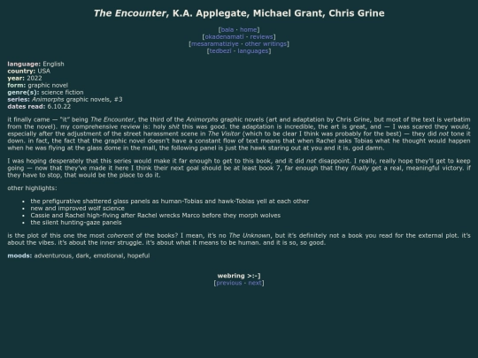 reviews/animorphs-graphix-the-encounter screenshot