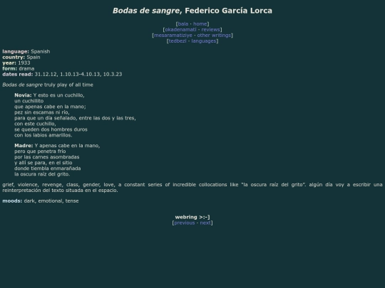 reviews/bodas-de-sangre screenshot