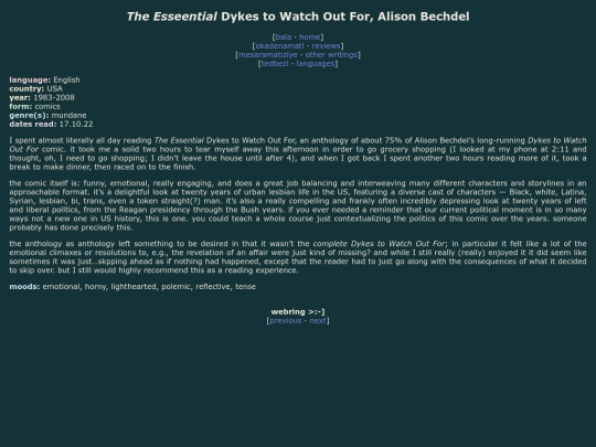 reviews/dykes-to-watch-out-for screenshot