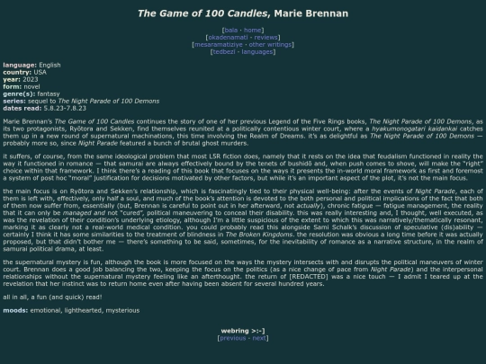 reviews/l5r-the-game-of-100-candles screenshot