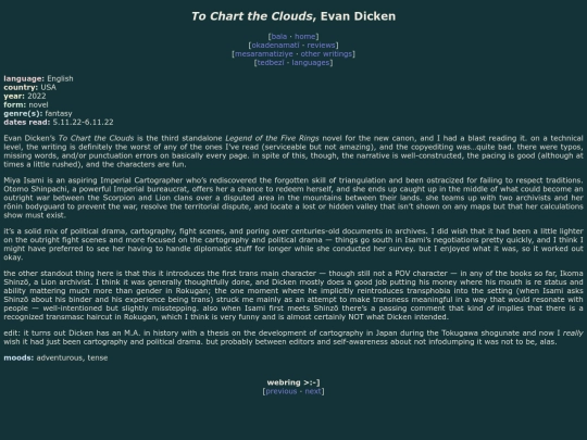 reviews/l5r-to-chart-the-clouds screenshot