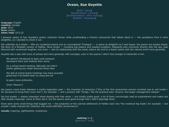 reviews/ocean screenshot