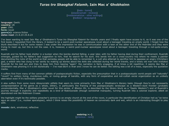 reviews/turas-tro-shaoghal-falamh screenshot