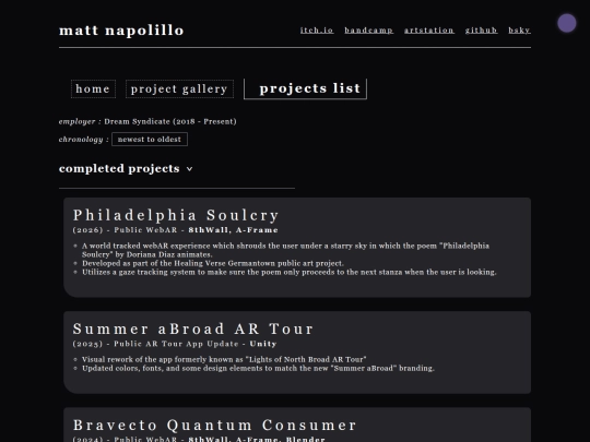 project-list screenshot