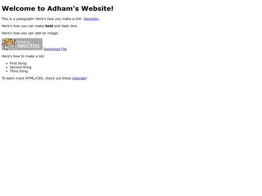 index screenshot