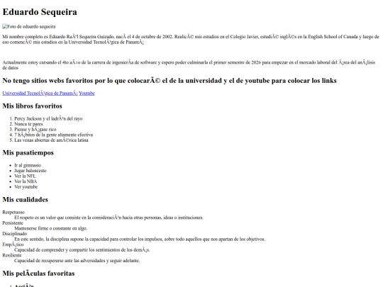 MiBiografia_ESequeira screenshot