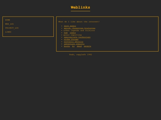 weblinks screenshot