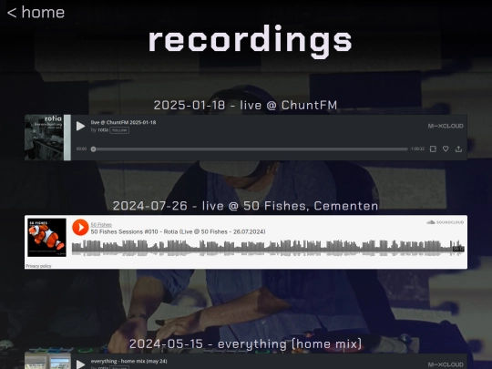 recordings screenshot
