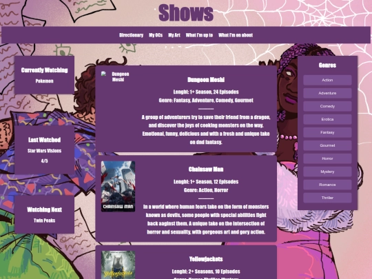 Recs/Shows screenshot